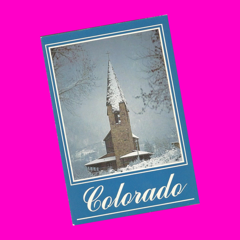 USA - Colorado - Rustic Church Postcard