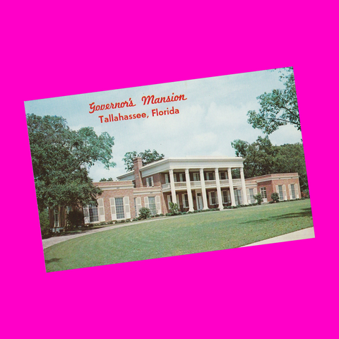 USA - Florida - Tallahassee - Governor's Mansion Postcard