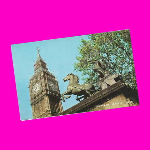 United Kingdom - England - London - Big Ben & Boadicea Postcard