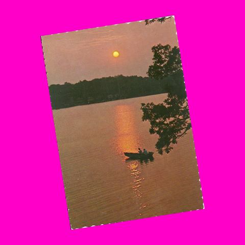 Sunset Lake Postcard