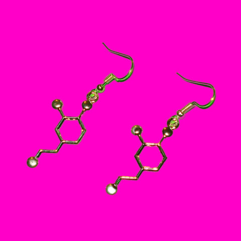 Dopamine Molecule Earrings