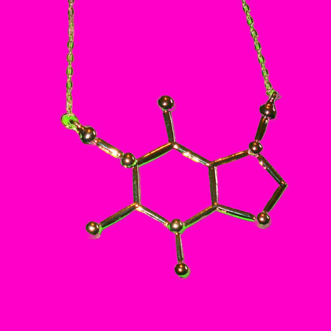 Caffeine Molecule Necklace