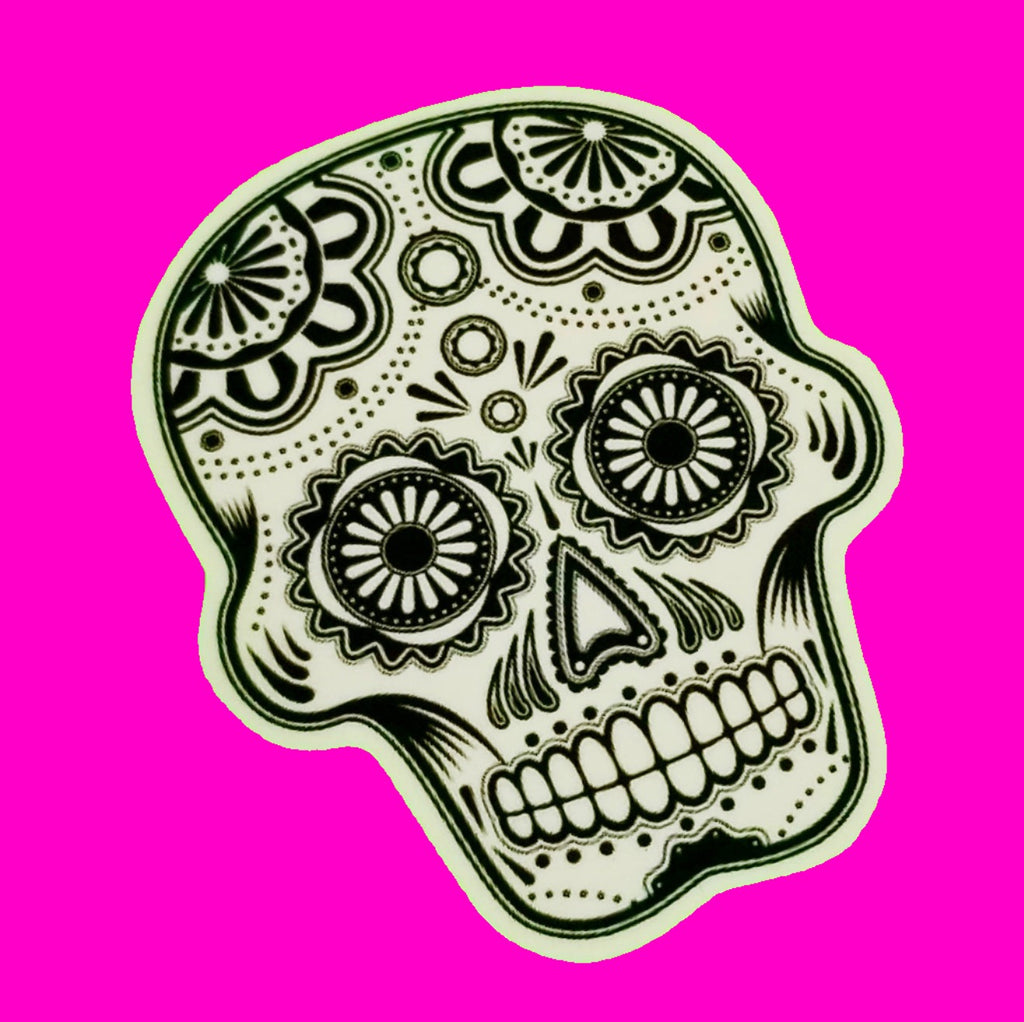 Sugar Skull Sticker - More Styles! - Pink Skull