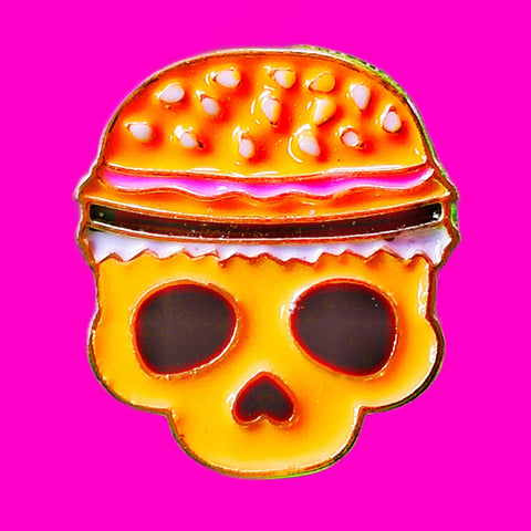 Burger Brain Pin