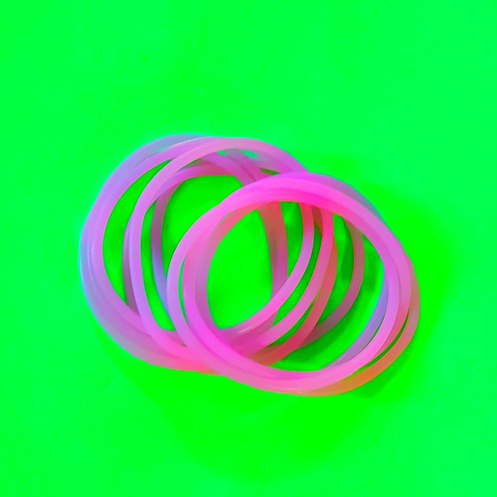 Wide Glow Stick 8 Inch Bracelet Pink Pack of 25 | Best Glowing Party  Supplies
