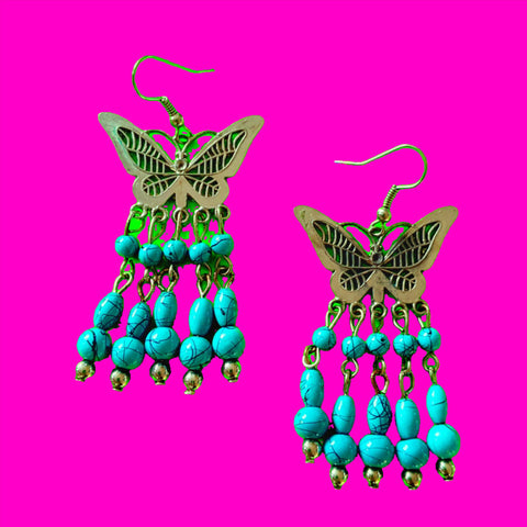 Butterfly Fringe Earrings