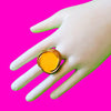 Yellow Enamel Ring