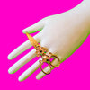 Golden Shears Two-Finger Ring