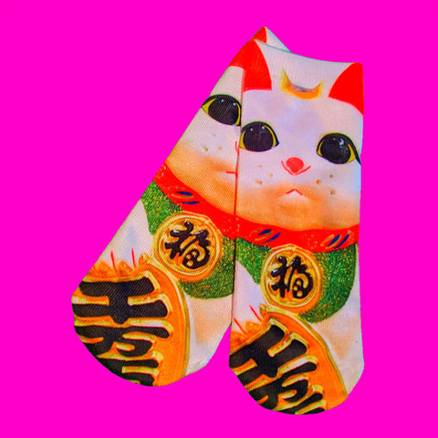 Lucky Cat Ankle Socks